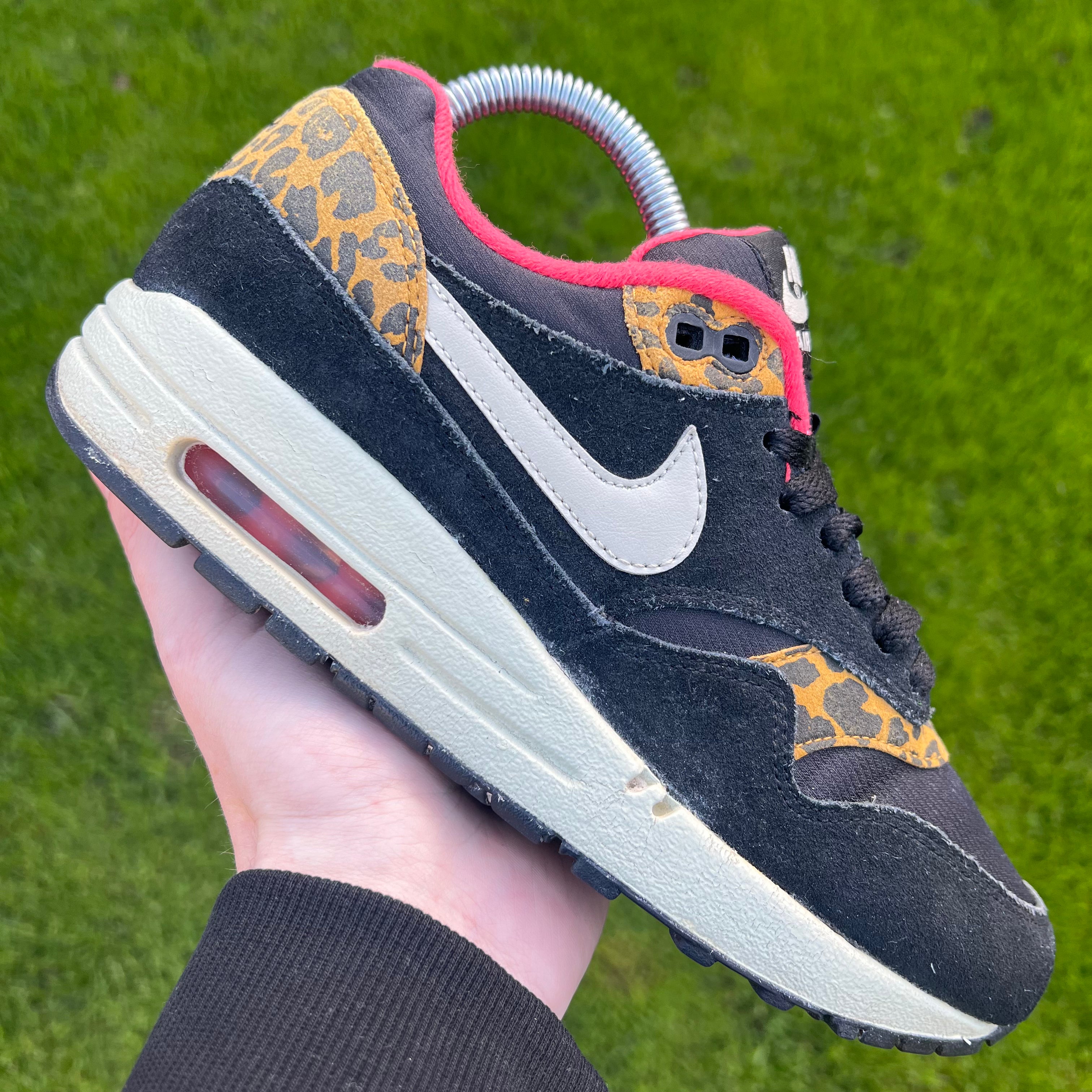 nike air max 1 leopard black