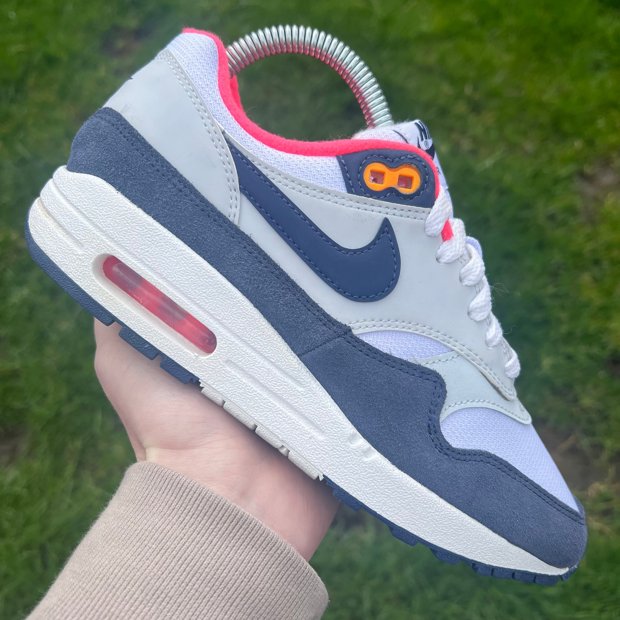 Nike Air Max 1 Midnight Navy Pink UK4 Kix Stop
