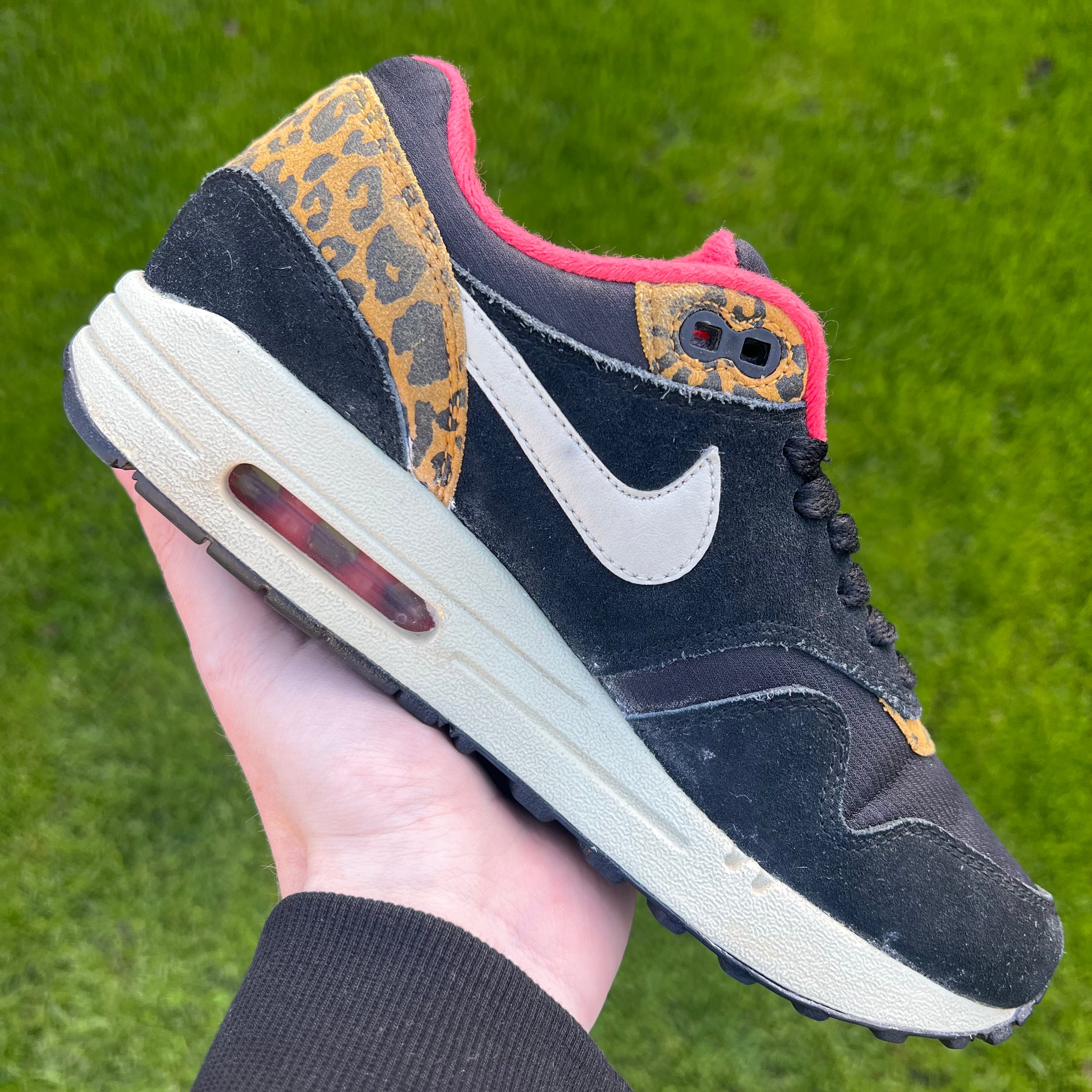 Nike Air Max 1 Black Leopard UK4.5